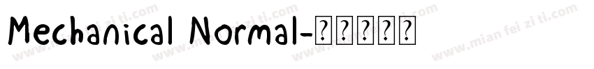 Mechanical Normal字体转换